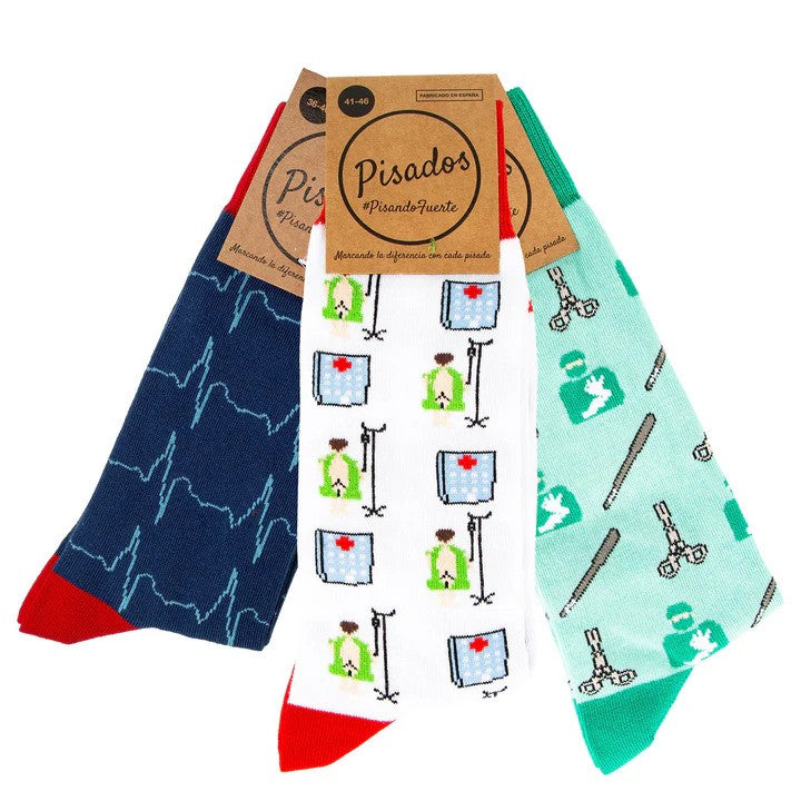 Pack calcetines estampados - Pulsaciones, Sin anestesia y Culito sano