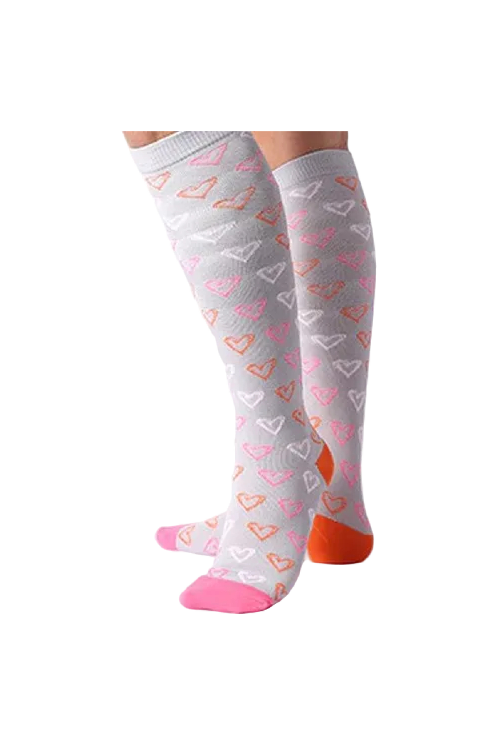 Calcetines de compresión - CORAZONES - GRIS