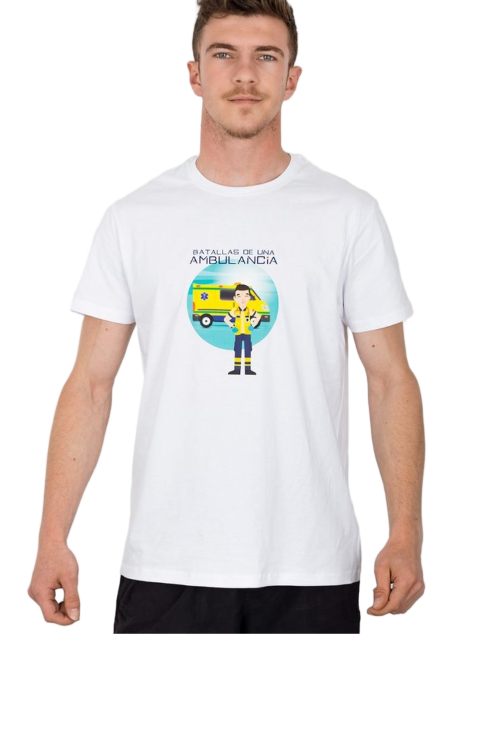 Camiseta Blanca Hombre – Batallas de una Ambulancia