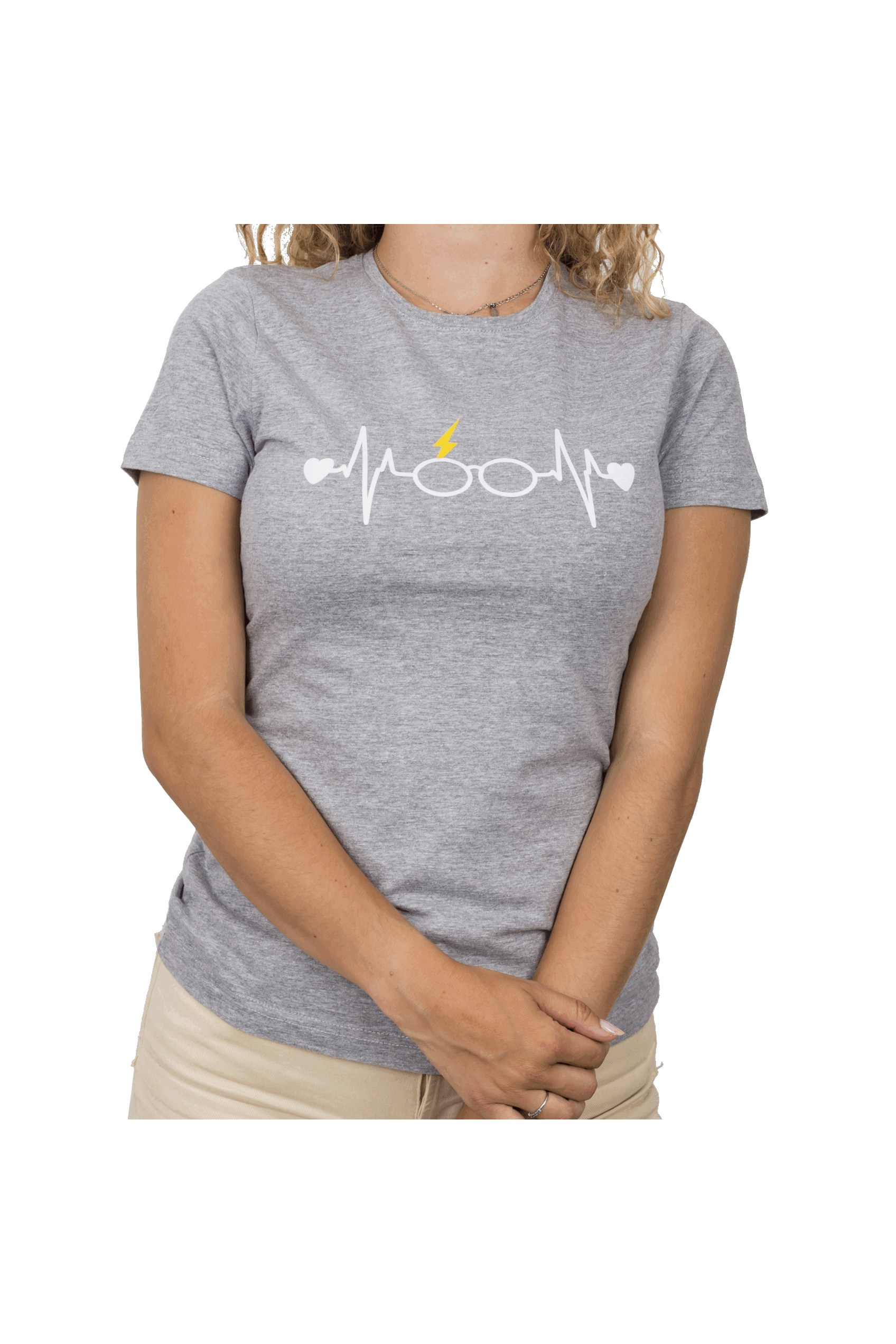 Camiseta gris mujer - estampada