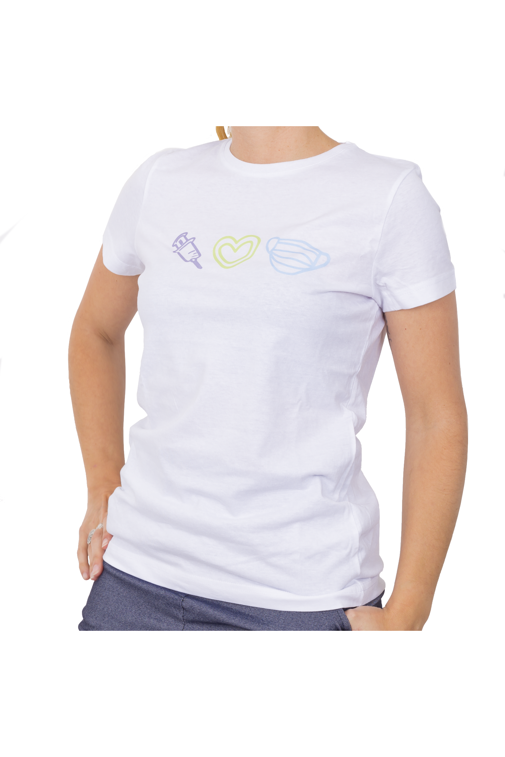 Camiseta Estampada Blanca para Mujer
