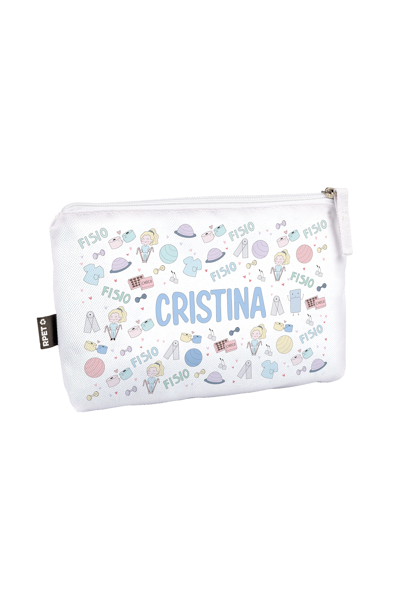 Estuche / Neceser estampado personalizable - Fisio Pastel