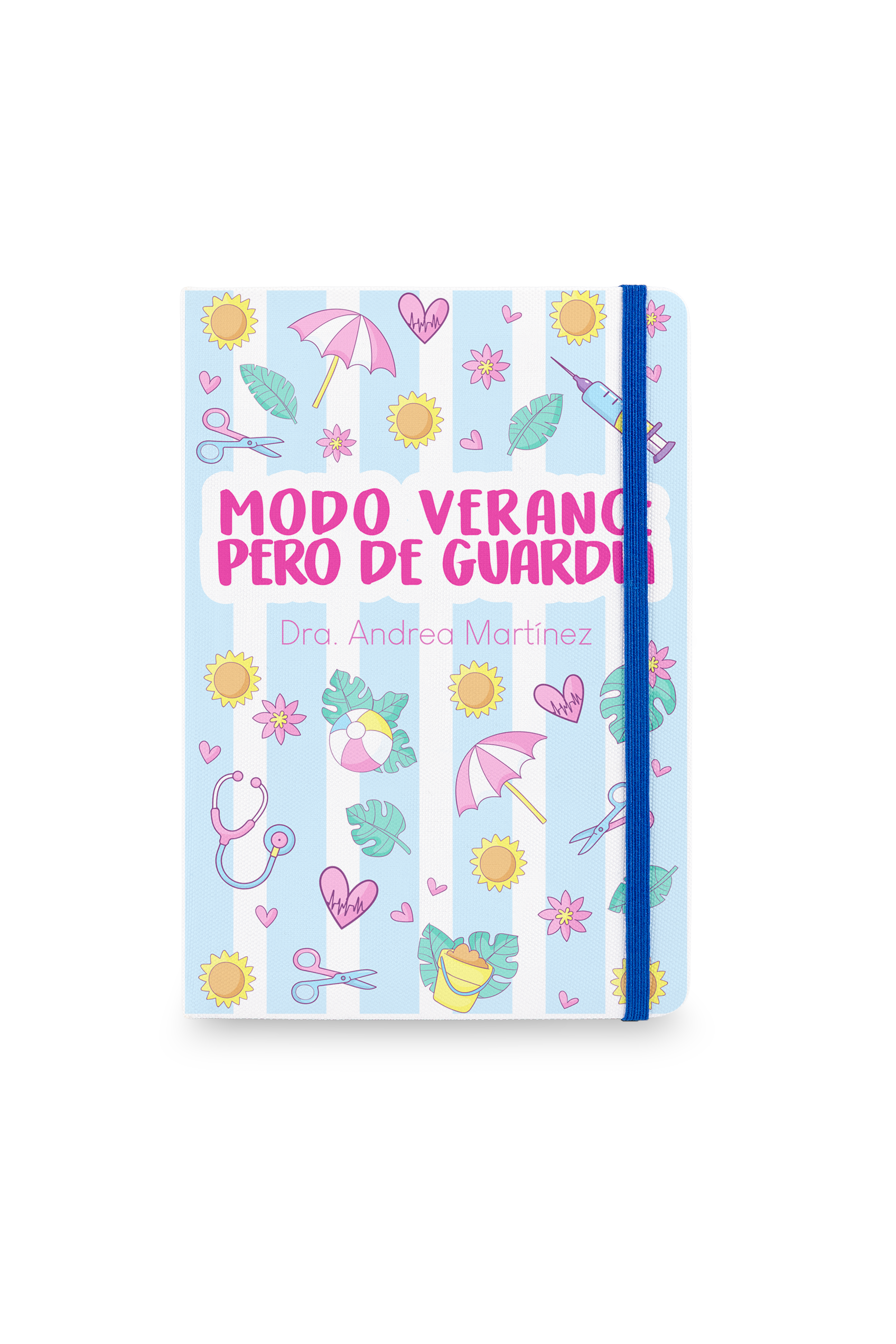 Libreta A5 con goma azul – Summer Collection