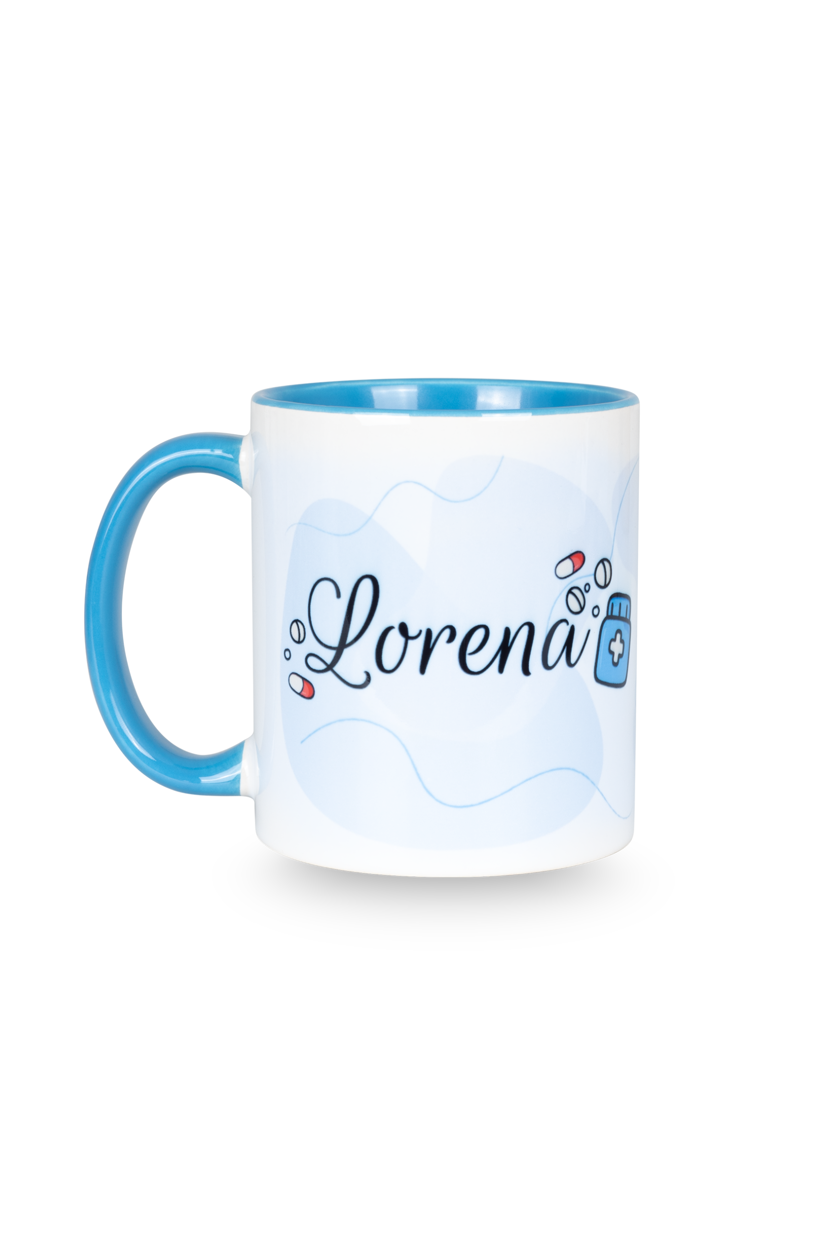 Taza cerámica personalizable azul claro - Farmacéutico