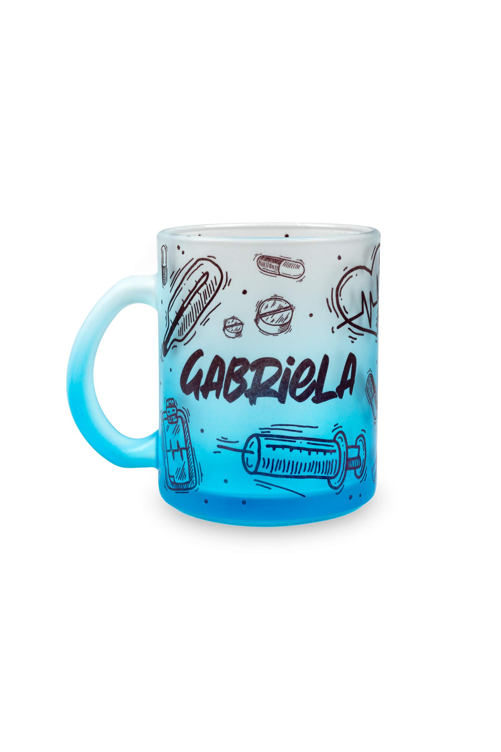 Taza cristal translúcida azul – Motion Collection