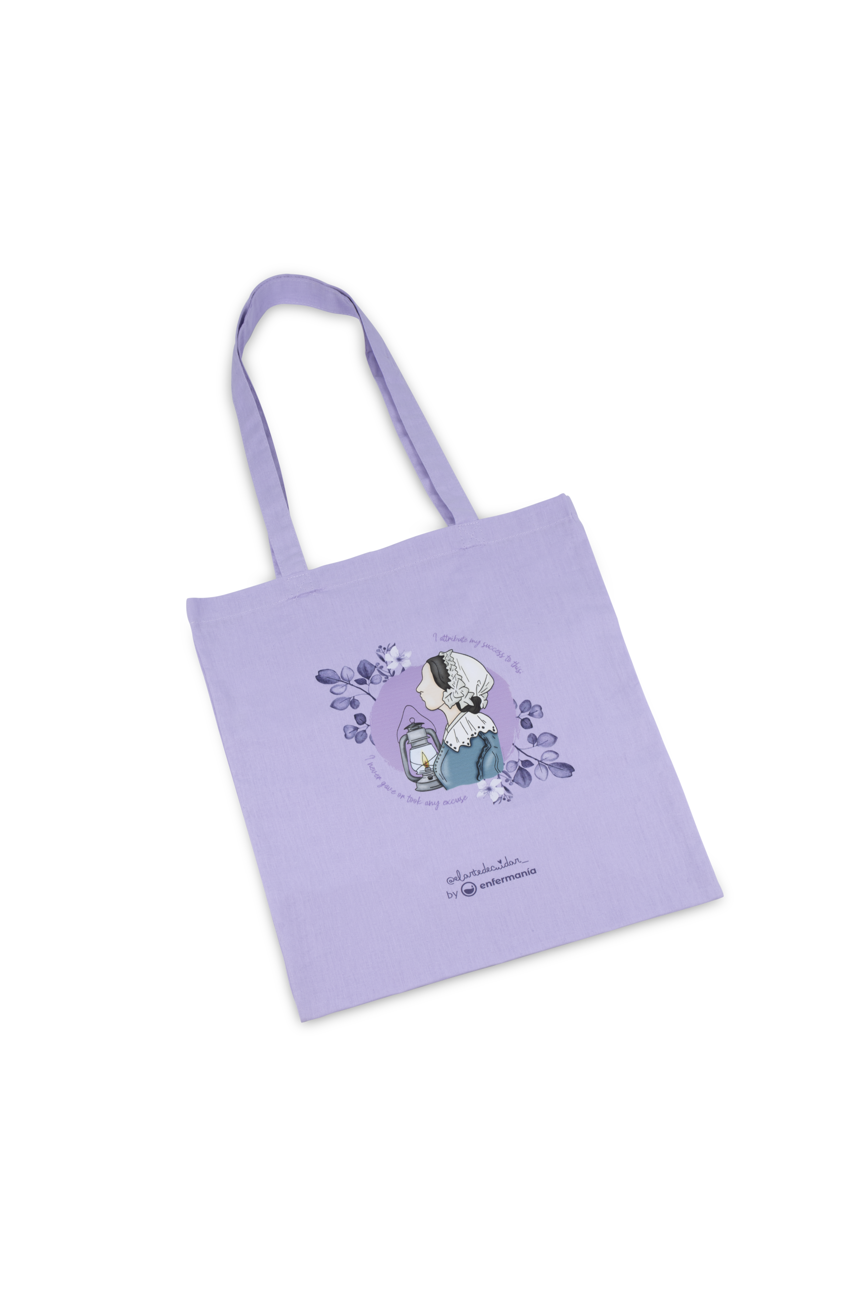 Tote Bag Lavanda Florence Nightingale @elartedecuidar – Edición Enfermería